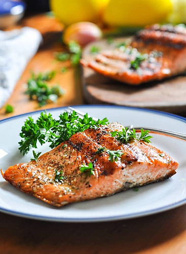 Grilled Salmon Steak